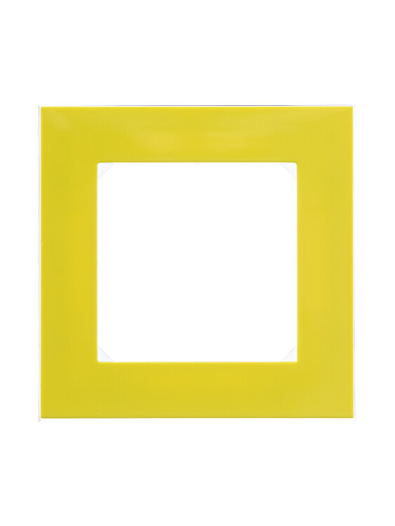 Рамка 1-мест. жёлтый/дымчат. чёрный LEVIT