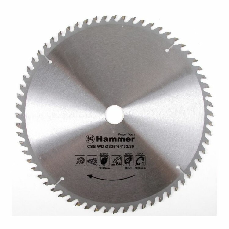 Диск пильный Hammer Flex 205-121 CSB WD  335мм*64*32/30мм по дереву