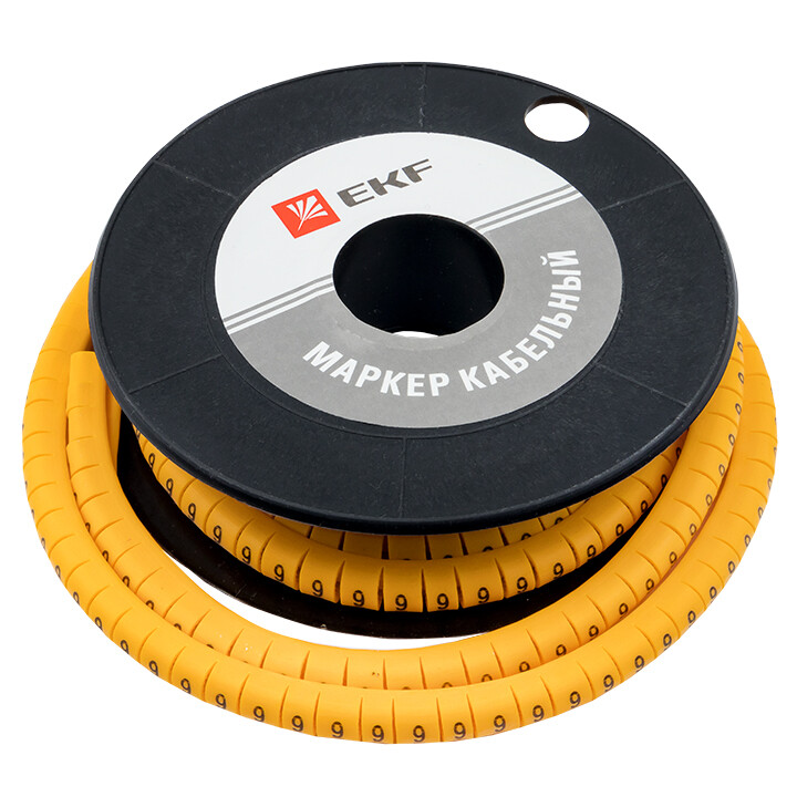 Маркер кабельный 4,0 мм2 "9" (500 шт.) (ЕС-2) EKF PROxima