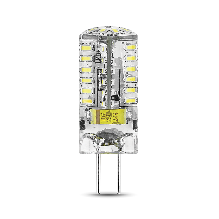 Лампа светодиод. (LED) Капсула G4 3Вт 230лм 2700К 12В AC/DC прозр. Gauss
