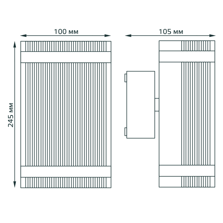 Светильник садово-парковый Gauss Enigma настенный архитектурный, 2xGU10, 100*105*245mm, 170-240V / 5