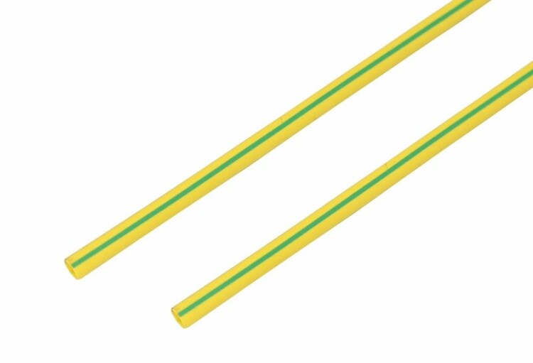 Трубка термоусаживаемая  6,0/3,0 мм, желто-зеленая  REXANT