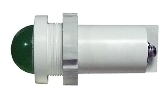 Светодиод. коммутат. лампа зеленая СКЛ-14А 220В АС/DC, D=22мм