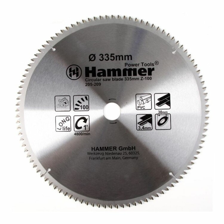 Диск пильный Hammer Flex 205-209 CSB PL  335мм*100*30мм по ламинату