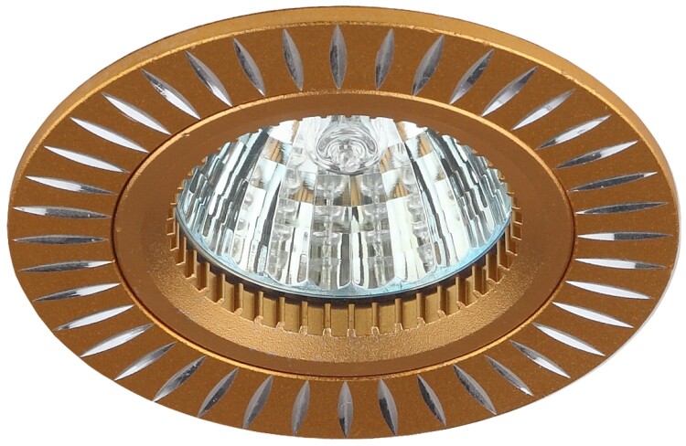 Светильник (ГЛН) MR-16 непов. 50Вт GU5.3 12В алюм золото ЭРА