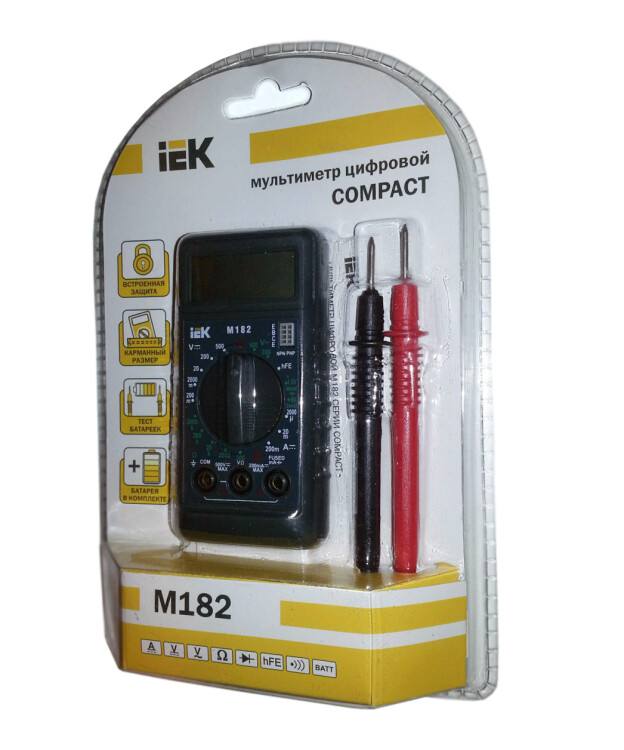 Мультиметр цифровой Compact M182 IEK