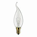 Лампа накал. Свеча на ветру Е14 40Вт 370лм 230В прозрачная PHILIPS-Лампы накаливания - купить по низкой цене в интернет-магазине