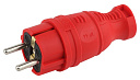 Вилка каучуковая з/з прямая 16A IP44 красная , Эра-Электроустановочные изделия (ЭУИ) - купить по низкой цене в интернет-магазине, характеристики, отзывы | АВС-электро