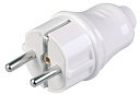 Вилка 2P+E прямая  16А белая ИЭК-Вилки на кабель - купить по низкой цене в интернет-магазине, характеристики, отзывы | АВС-электро