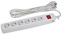 Фильтр сетевой 6-пост. с з/к 4м 10А/220В белый ЭРА-Удлинители бытовые - купить по низкой цене в интернет-магазине, характеристики, отзывы | АВС-электро