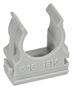 Держатель для труб d16мм с защелкой (клипса) серый (уп.10шт) IEK-Кабеленесущие системы - купить по низкой цене в интернет-магазине, характеристики, отзывы | АВС-электро