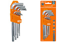 Набор ключей "HEX" 9 шт.: 1.5-10 мм, длинные, (держатель в блистере), CR-V сталь "Алмаз" TDM-Ключи - купить по низкой цене в интернет-магазине, характеристики, отзывы | АВС-электро