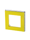 Рамка 1-мест. жёлтый/дымчат. чёрный LEVIT-Рамки для ЭУИ - купить по низкой цене в интернет-магазине, характеристики, отзывы | АВС-электро